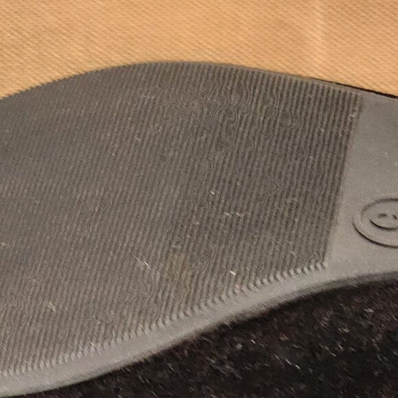 Wonder Nation Black Faux Velvet Faux Tie Back Zipper Instep Ballet Flats Size 5 - Picture 10 of 16